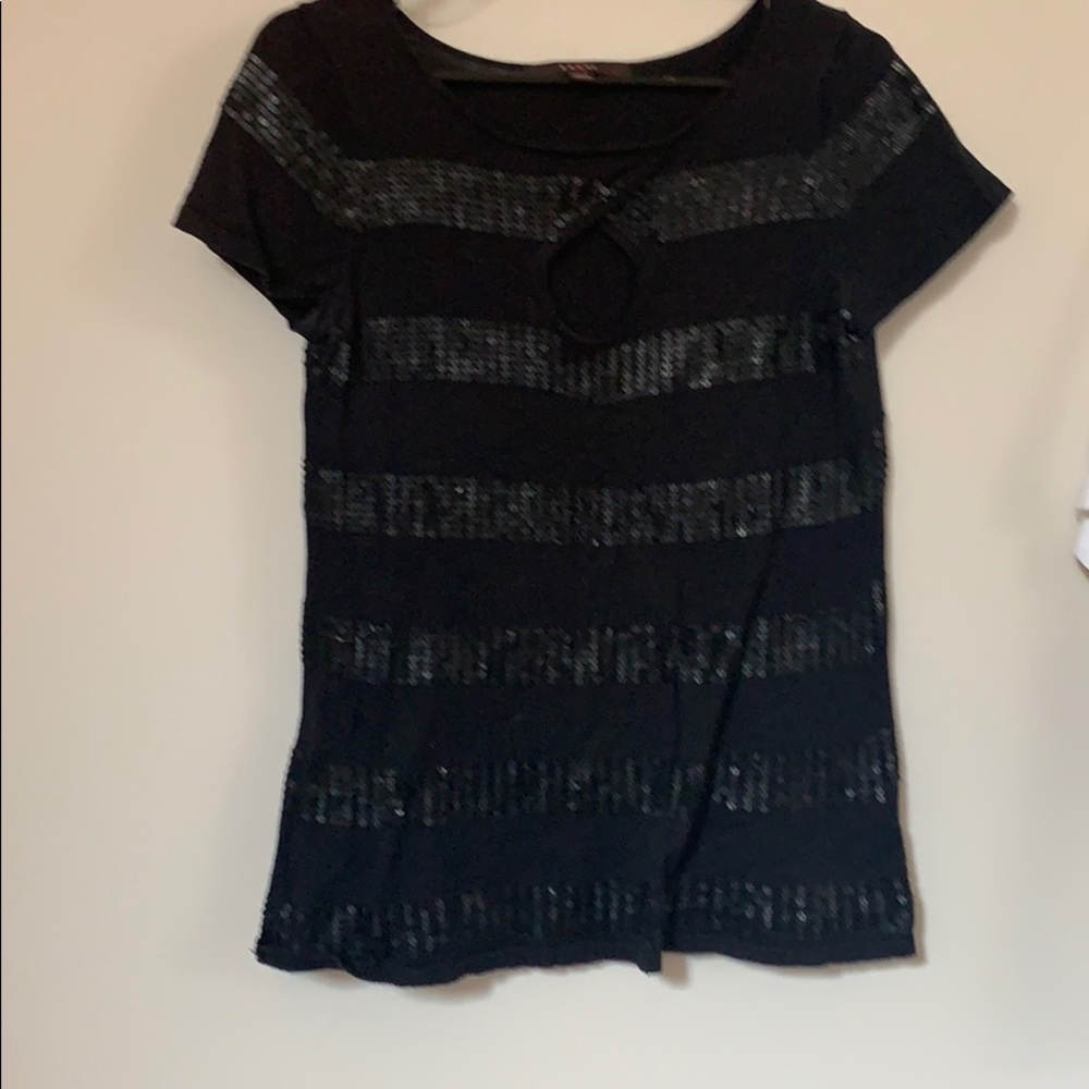 Black shirt with Black Sequins